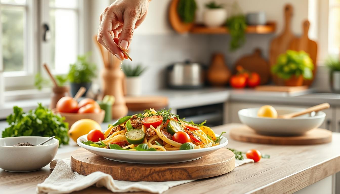 Freshly baked homemade cake in a kitchen setting